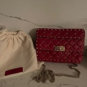 Valentino Rockstud Quilted Small Shoulder Bag